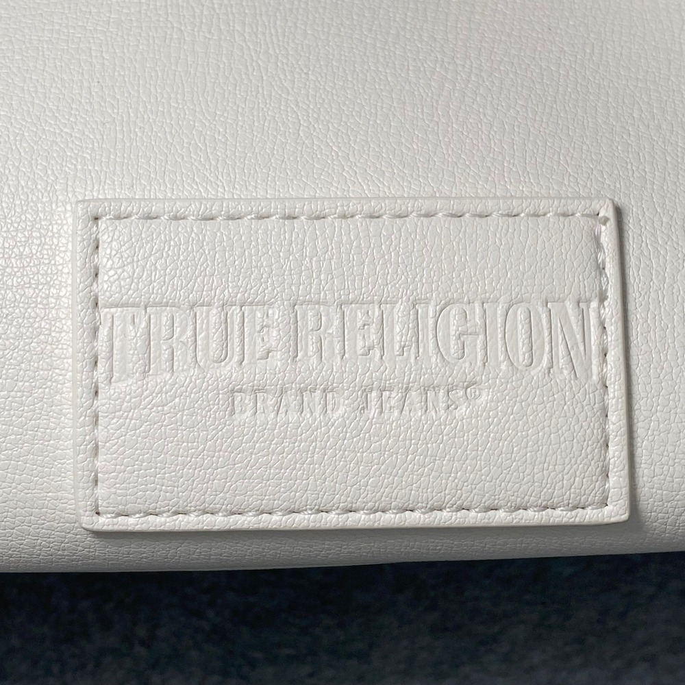 True Religion Crescent Hobo Bag Women's Small Cream Studded Y2K Shoulder Bag NWT - Picture 8 of 13